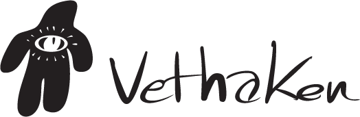 Vethaken - icon and text small black